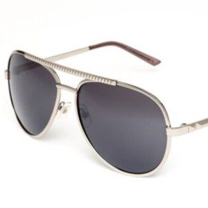 BCBG MAXAZRIA B879 Chrome Silver Aviator Sunglasses